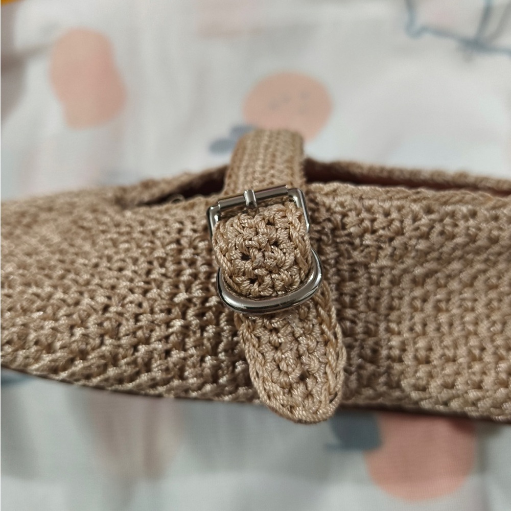 Alaïa Beige Crochet Mary Jane Flats - Picture 5 of 10